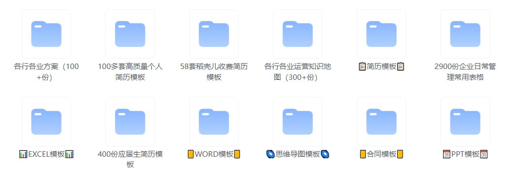 上万付费模板合集,应有尽有!共十二份,包含所有模板分类